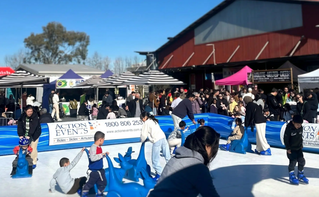 Free ice skating and winter street food take over Dandenong Market for one day only